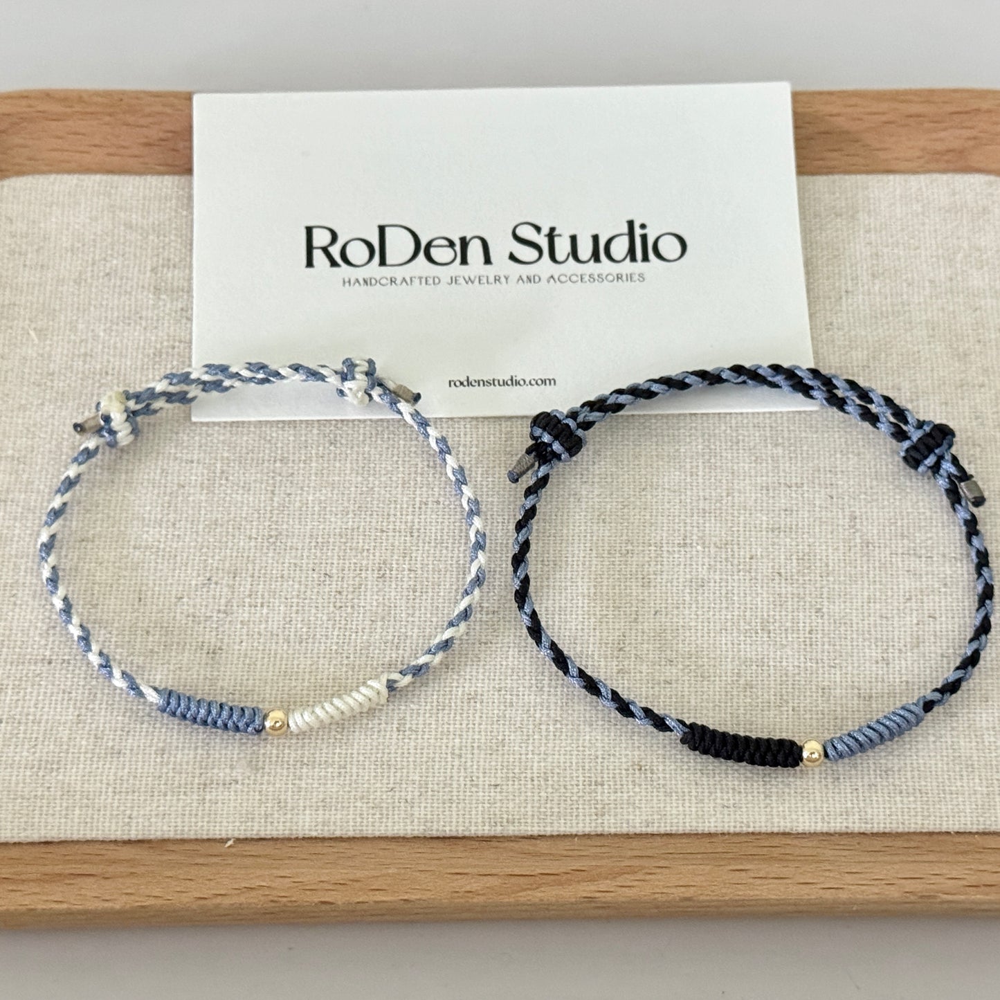 Minimalist Friendship Bracelet Set of 2- Braided Cord Matching Couple Bracelets | Gift for Him | Gift for Her