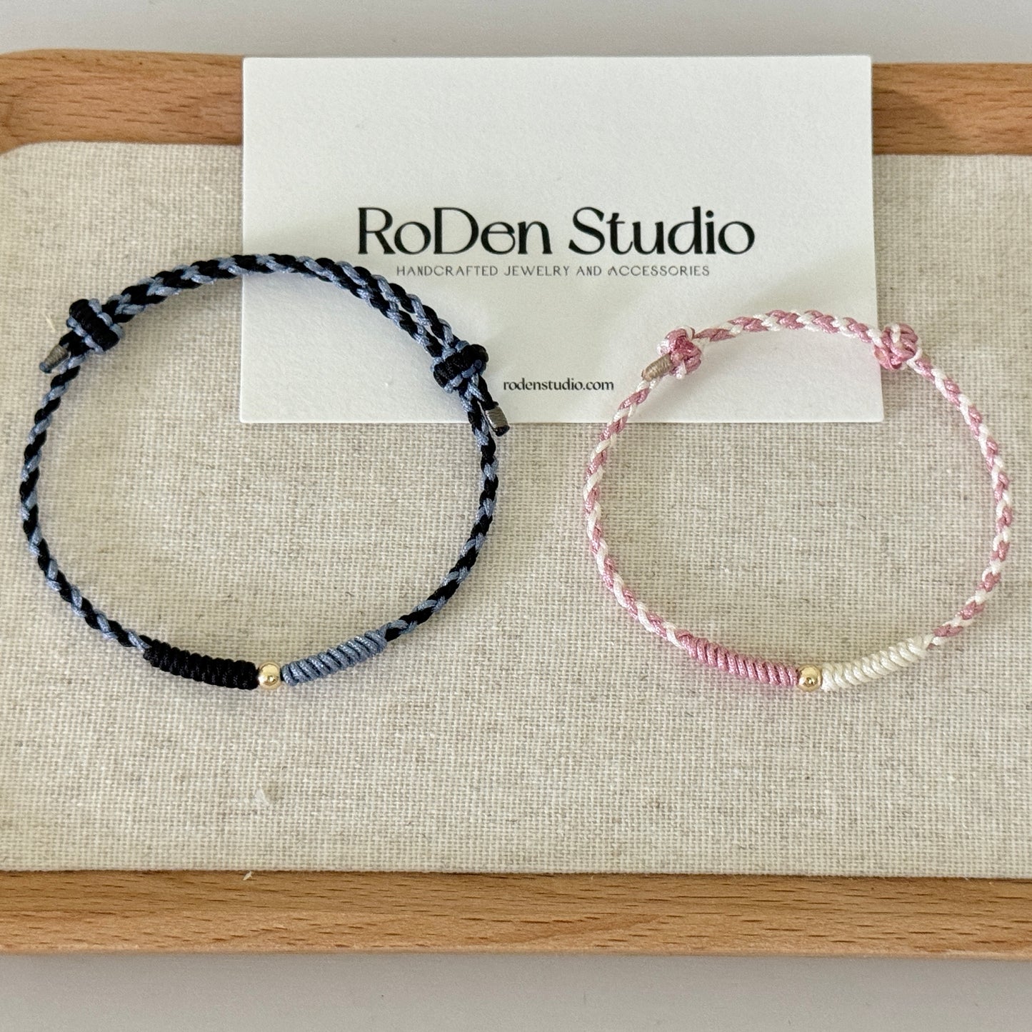 Minimalist Friendship Bracelet Set of 2- Braided Cord Matching Couple Bracelets | Gift for Him | Gift for Her