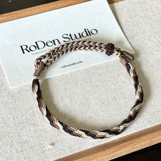 Handmade Earth-Tone Braided Bracelet | Couple or Friendship Bracelet | Gift For Him｜Gift For Her