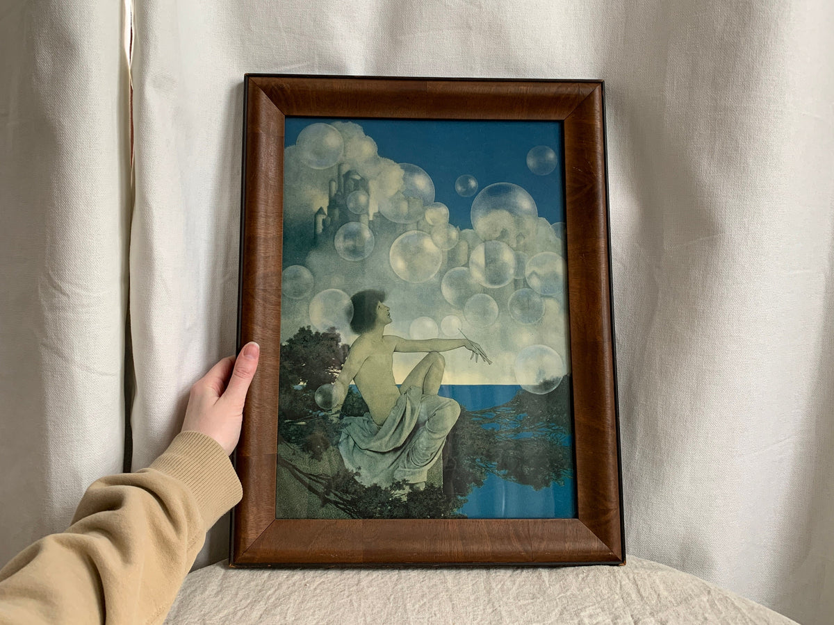 Air Castles Print by Maxfield Parrish, Framed, Early 20th Century, Art Nouveau 1904