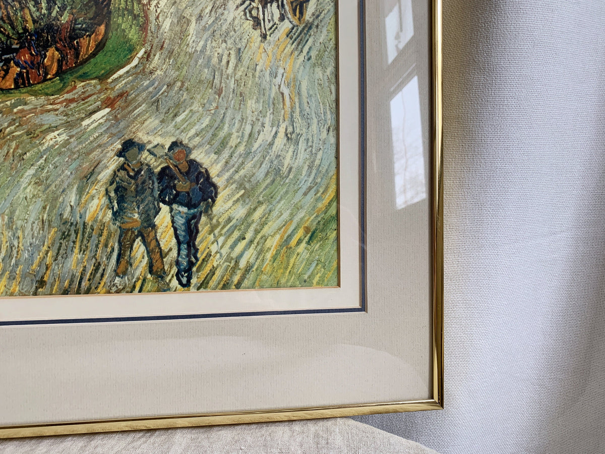 Vincent Van Gogh "Road with Cypress and Star" Framed Print