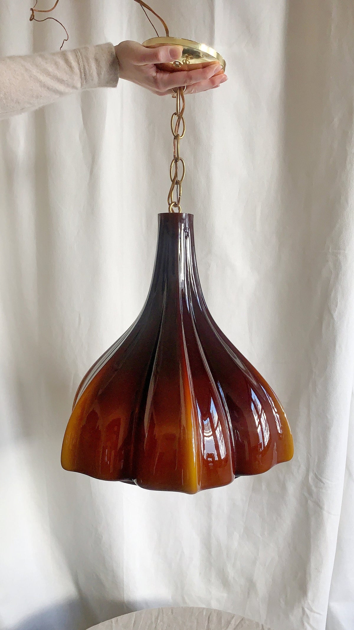 Peill & Putzler Flower Shaped Pendant Light, 1970s Germany