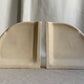Postmodern Pinched Arc Sculptural Cast Ceramic Bookends